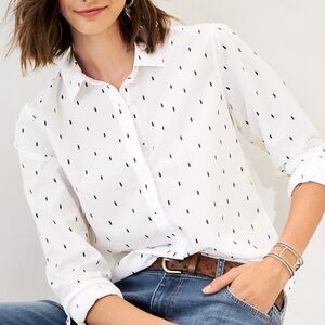 Garnet Hill Long Sleeve Button Down. Shirt Size 16